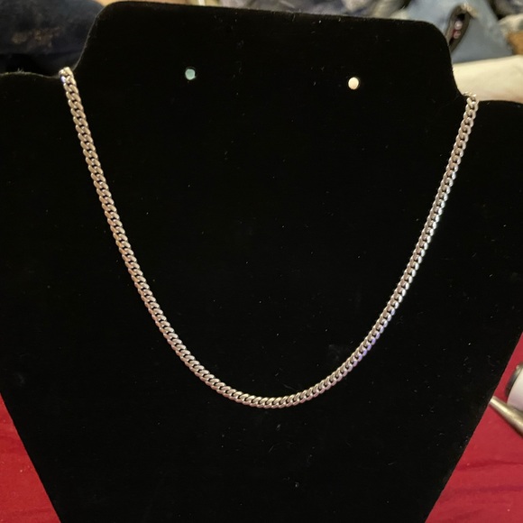 .925 STERLING SILVER: 3mm 20in Solid Cuban/Curb Link Chain - Picture 10 of 14